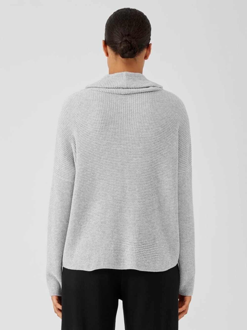 Eileen Fisher Peruvian Organic Cotton Funnel Neck Top , sz : medium - Picture 3 of 12